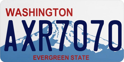 WA license plate AXR7070