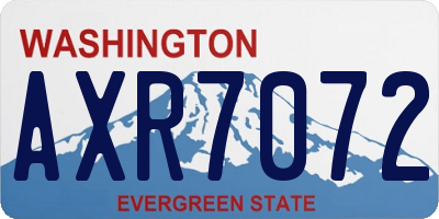 WA license plate AXR7072