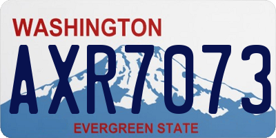 WA license plate AXR7073