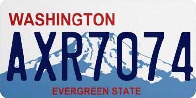 WA license plate AXR7074