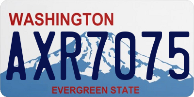 WA license plate AXR7075