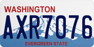 WA license plate AXR7076