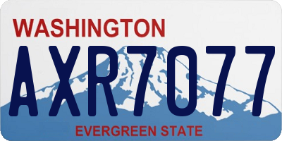 WA license plate AXR7077