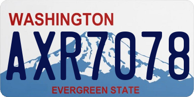 WA license plate AXR7078