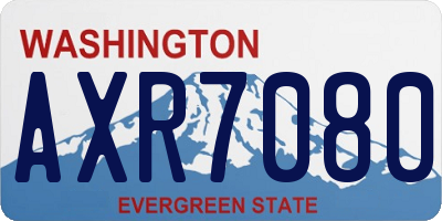 WA license plate AXR7080