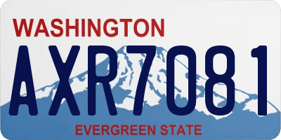 WA license plate AXR7081