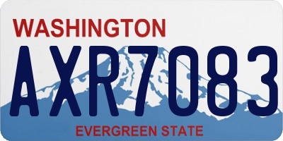 WA license plate AXR7083