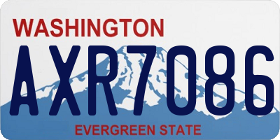 WA license plate AXR7086