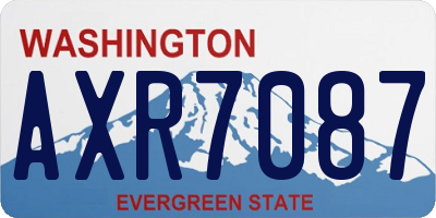 WA license plate AXR7087
