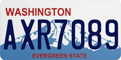 WA license plate AXR7089