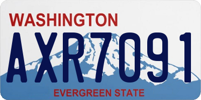 WA license plate AXR7091