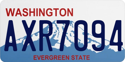 WA license plate AXR7094