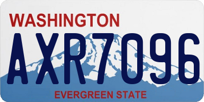 WA license plate AXR7096