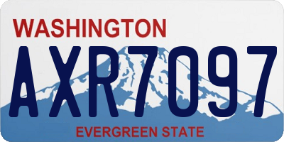 WA license plate AXR7097