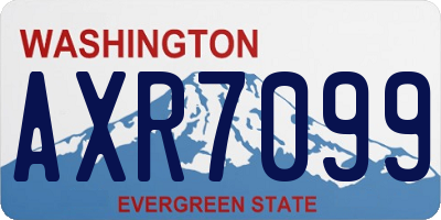 WA license plate AXR7099