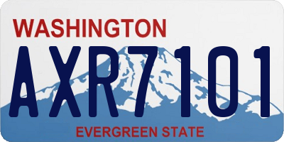 WA license plate AXR7101