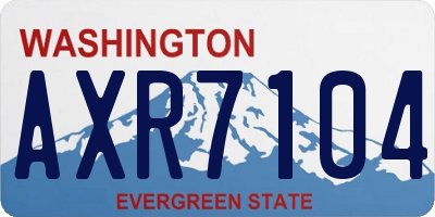 WA license plate AXR7104