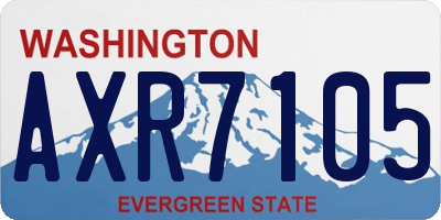 WA license plate AXR7105