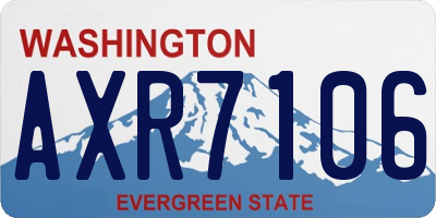 WA license plate AXR7106