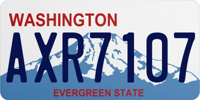 WA license plate AXR7107