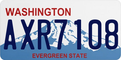 WA license plate AXR7108