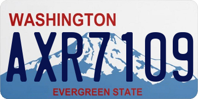 WA license plate AXR7109