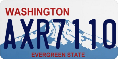 WA license plate AXR7110