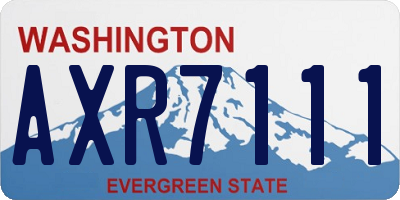 WA license plate AXR7111