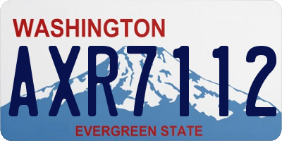 WA license plate AXR7112