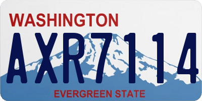 WA license plate AXR7114