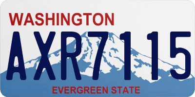 WA license plate AXR7115
