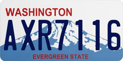 WA license plate AXR7116