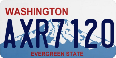 WA license plate AXR7120