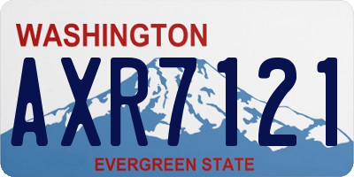 WA license plate AXR7121