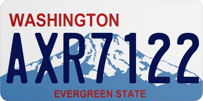 WA license plate AXR7122