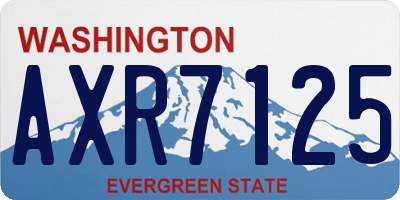 WA license plate AXR7125