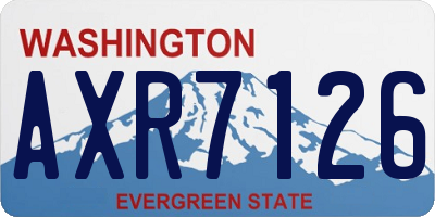 WA license plate AXR7126