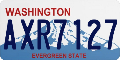 WA license plate AXR7127