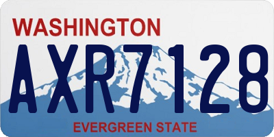 WA license plate AXR7128