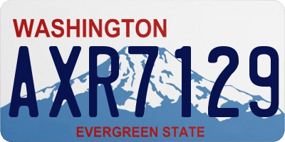 WA license plate AXR7129