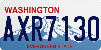 WA license plate AXR7130