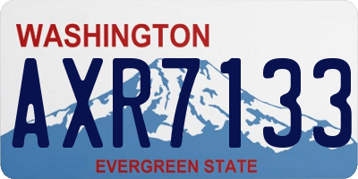 WA license plate AXR7133