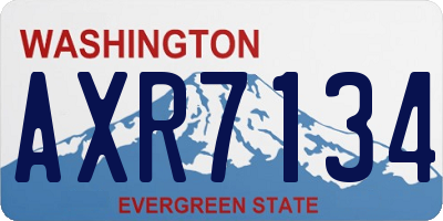 WA license plate AXR7134