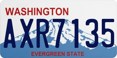 WA license plate AXR7135