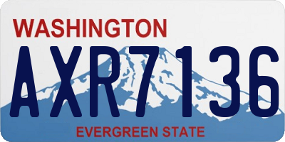 WA license plate AXR7136