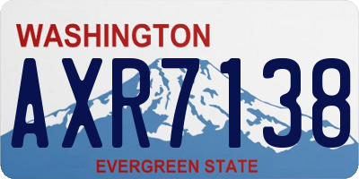 WA license plate AXR7138