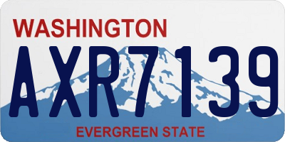 WA license plate AXR7139