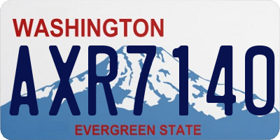 WA license plate AXR7140