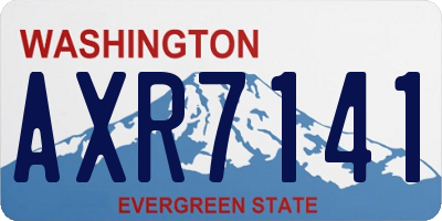 WA license plate AXR7141