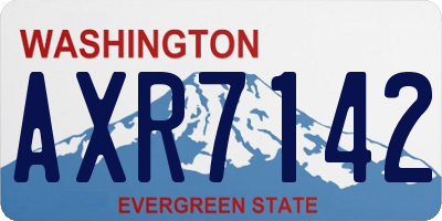 WA license plate AXR7142